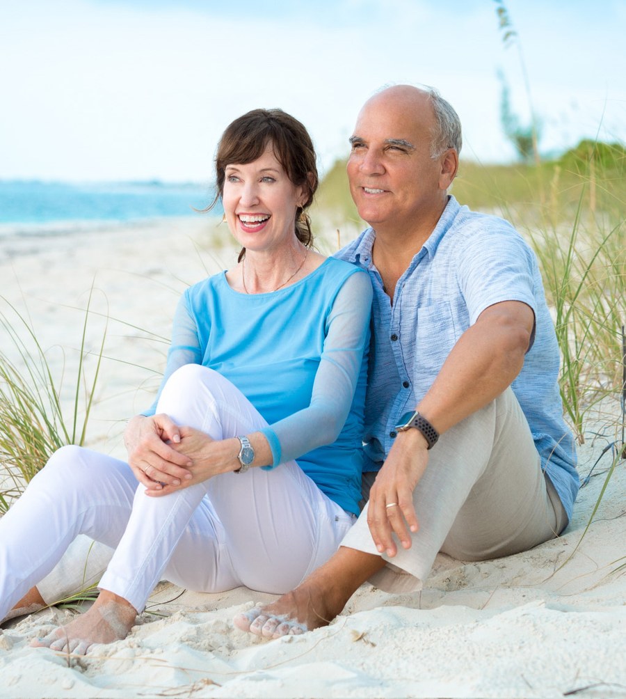 Christine and James on the beach