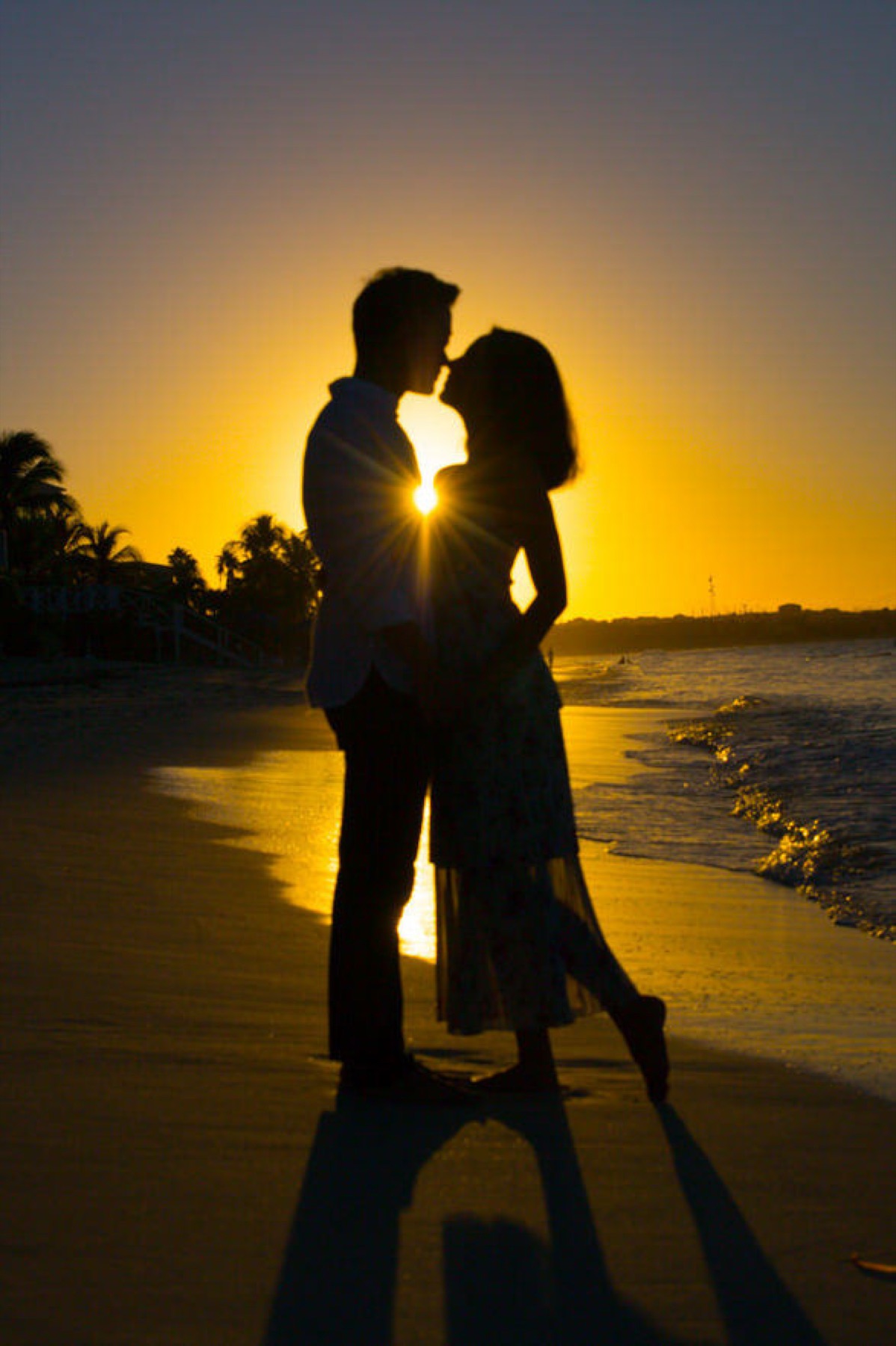 Couples beach portrait in Turks and Caicos by Paradise Photography