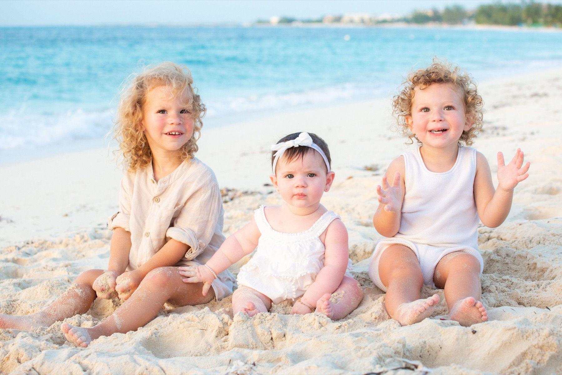 Family beach portrait in Turks and Caicos by Paradise Photography