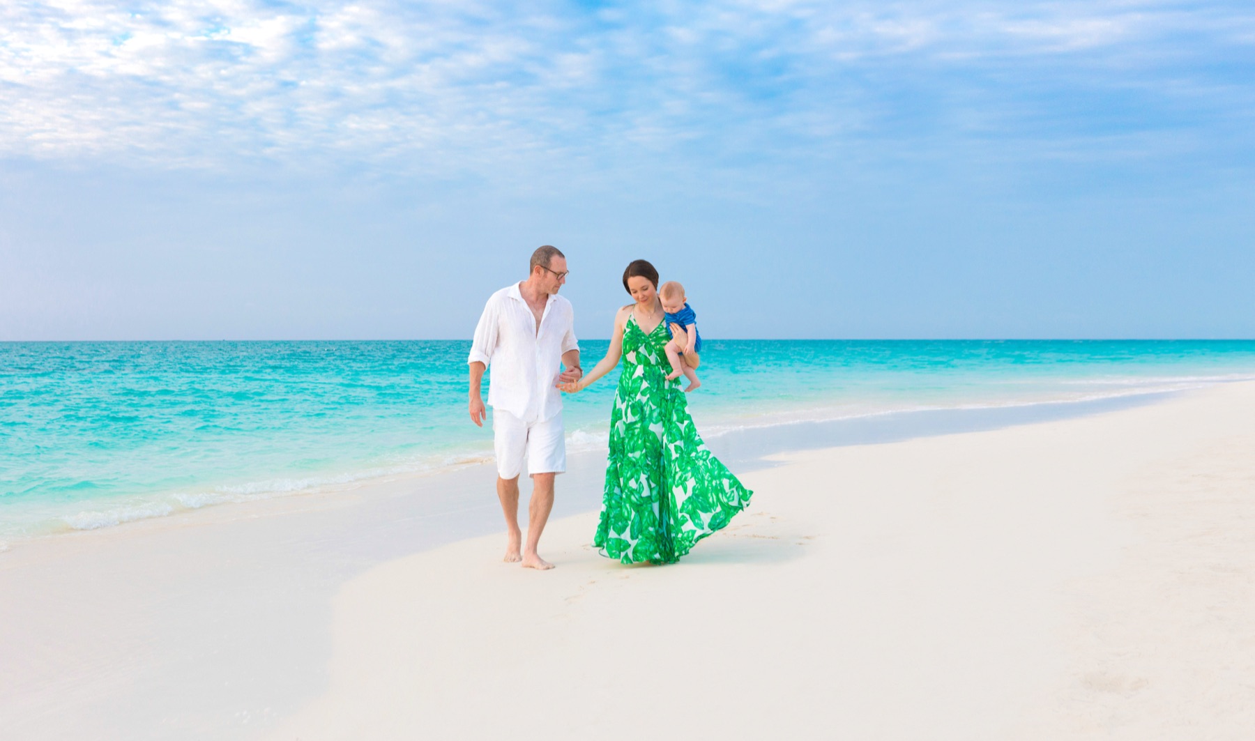 Family beach portrait in Turks and Caicos by Paradise Photography