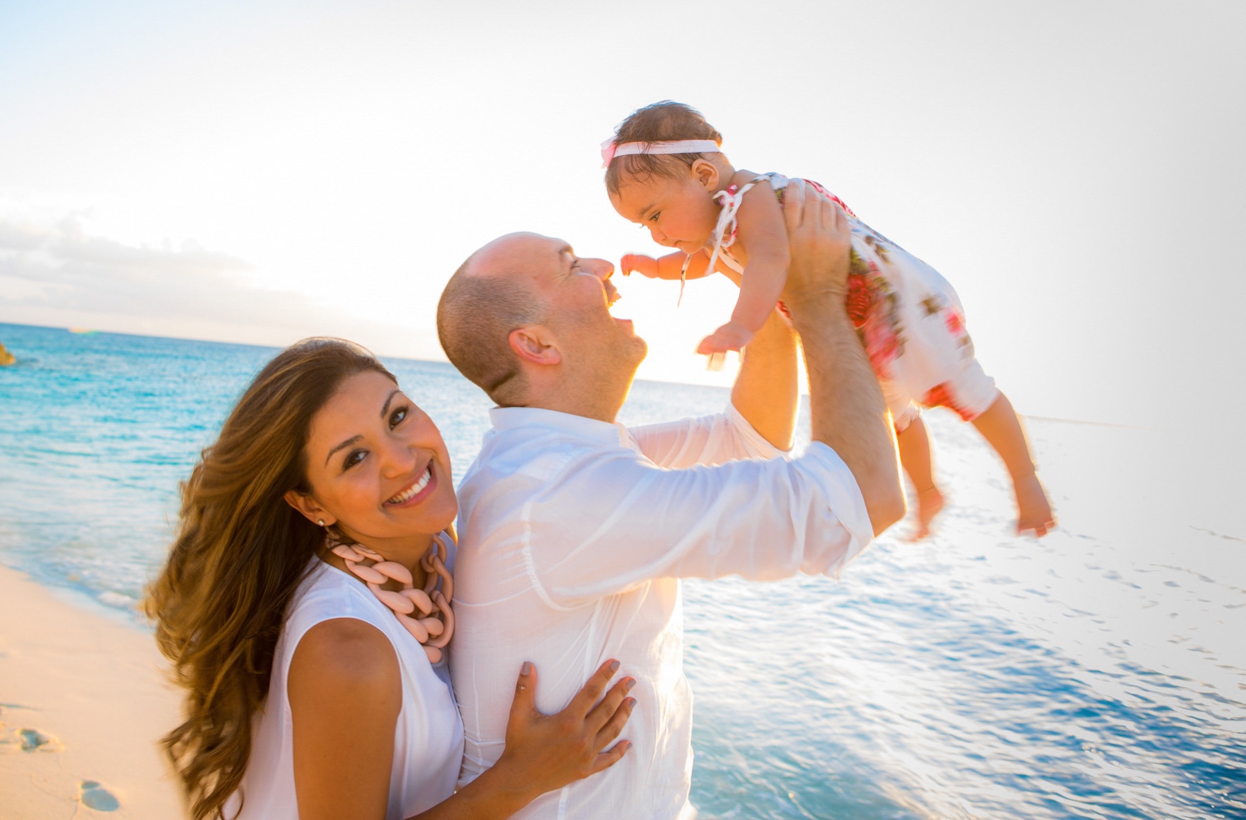 Family beach portrait in Turks and Caicos by Paradise Photography