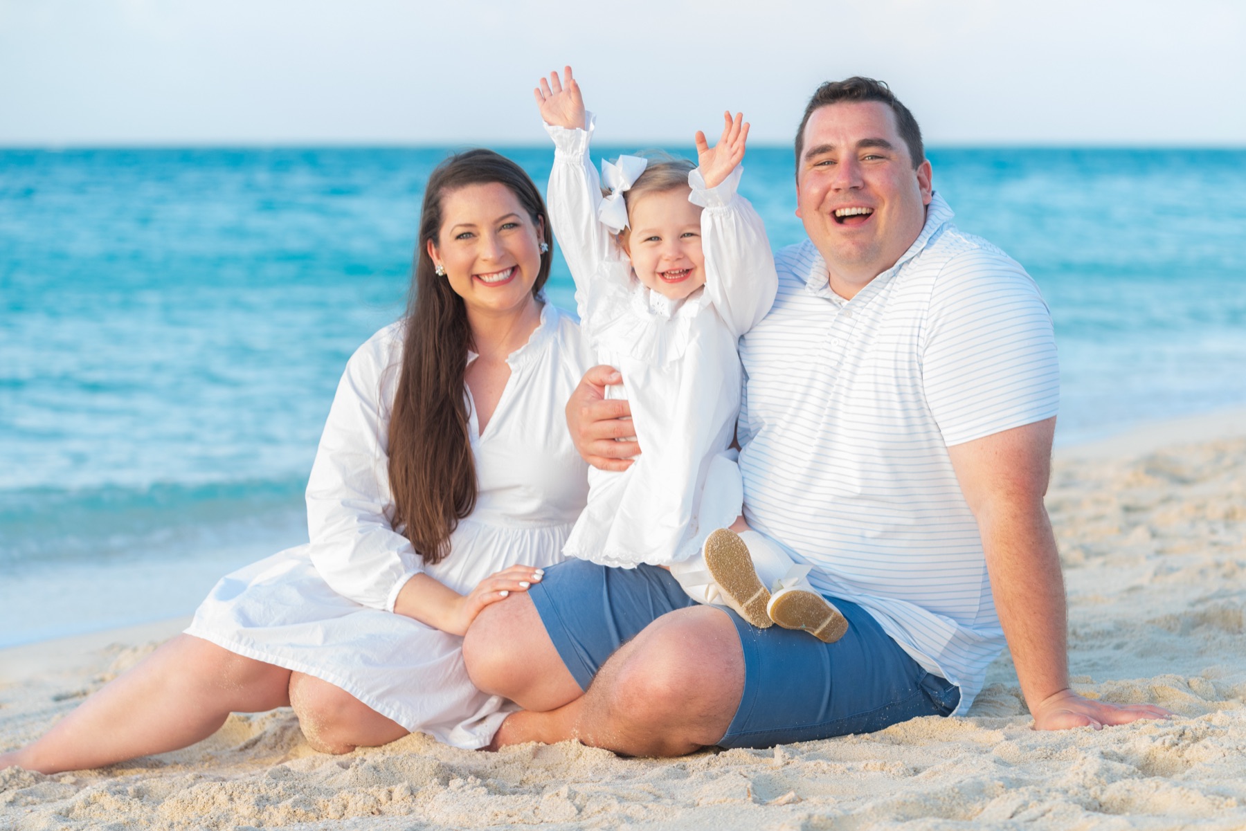 Family beach portrait in Turks and Caicos by Paradise Photography