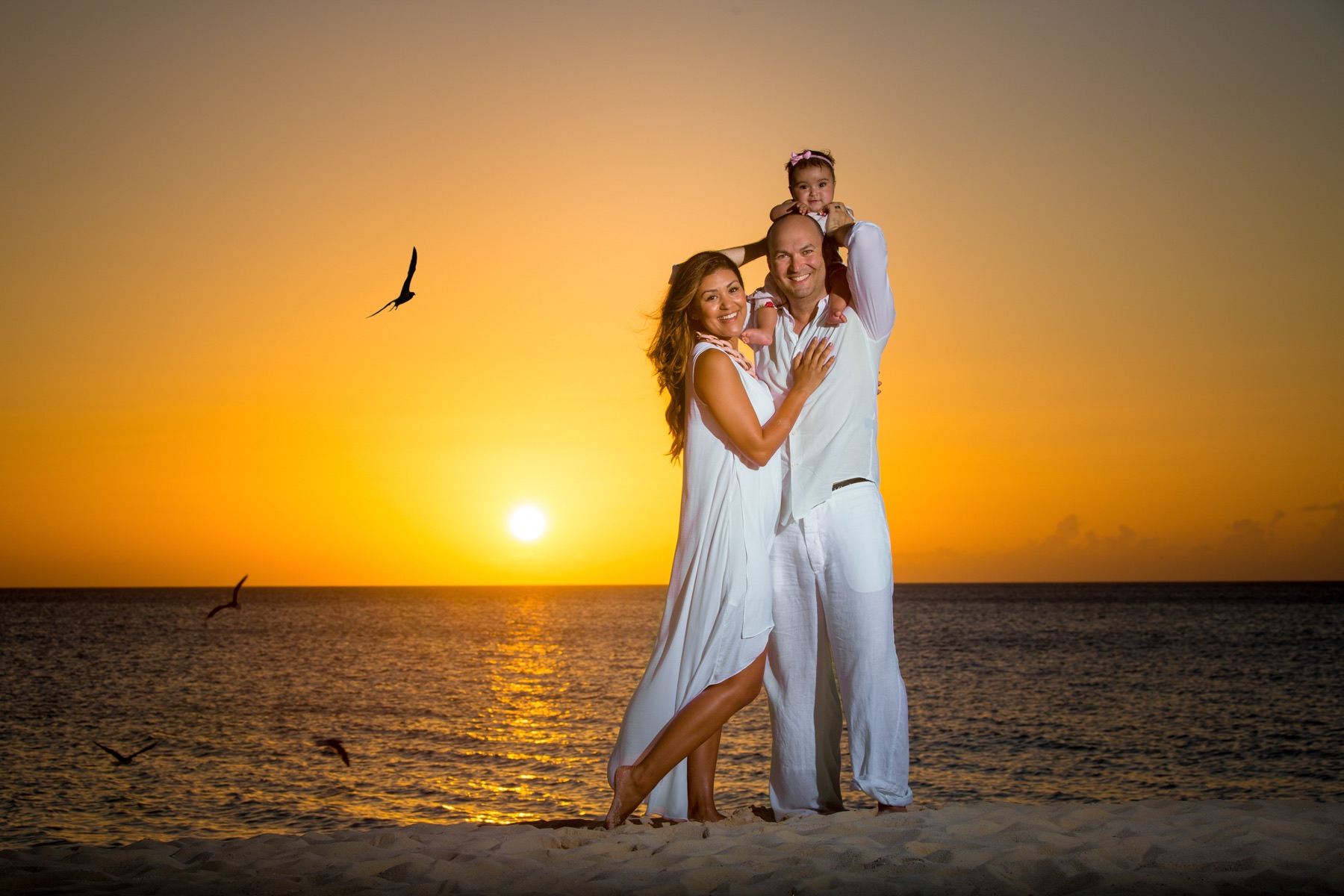 Family beach portrait in Turks and Caicos by Paradise Photography