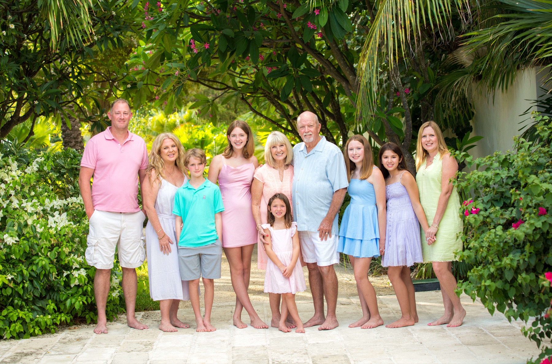 Family beach portrait in Turks and Caicos by Paradise Photography