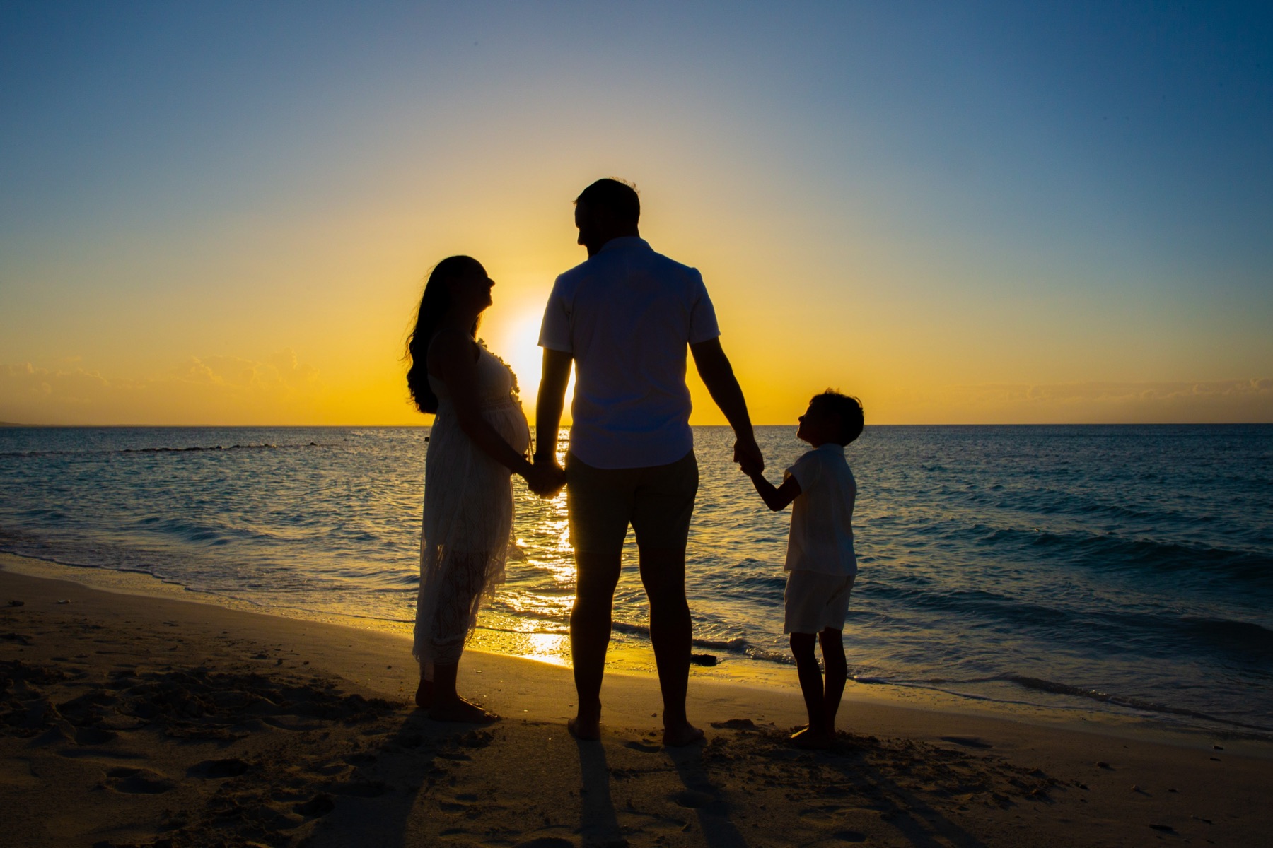 Family beach portrait in Turks and Caicos by Paradise Photography