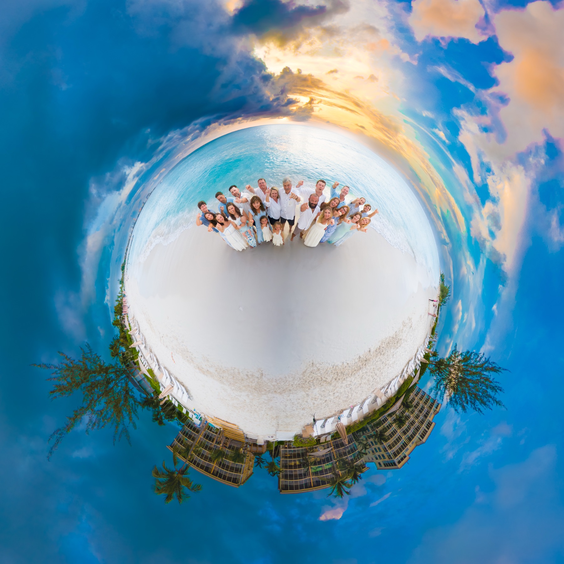 Family beach portrait in Turks and Caicos by Paradise Photography