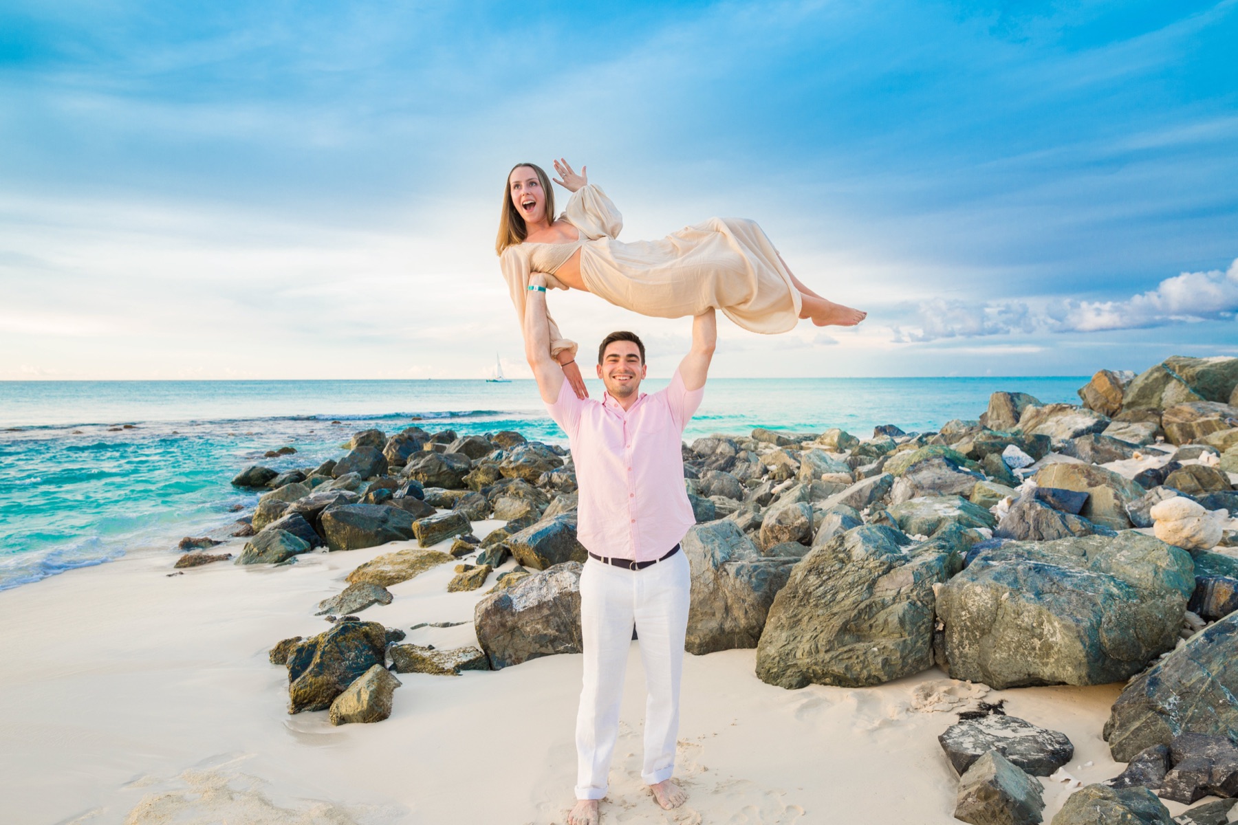 Surprise proposal photography in Turks and Caicos by Paradise Photography
