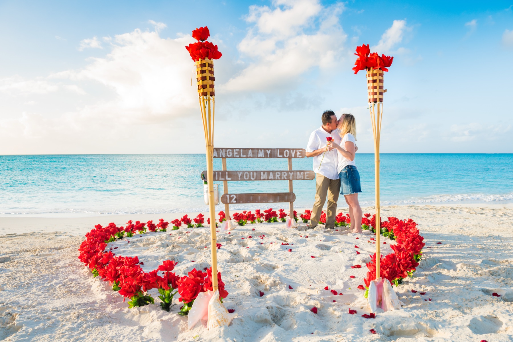 Surprise proposal photography in Turks and Caicos by Paradise Photography