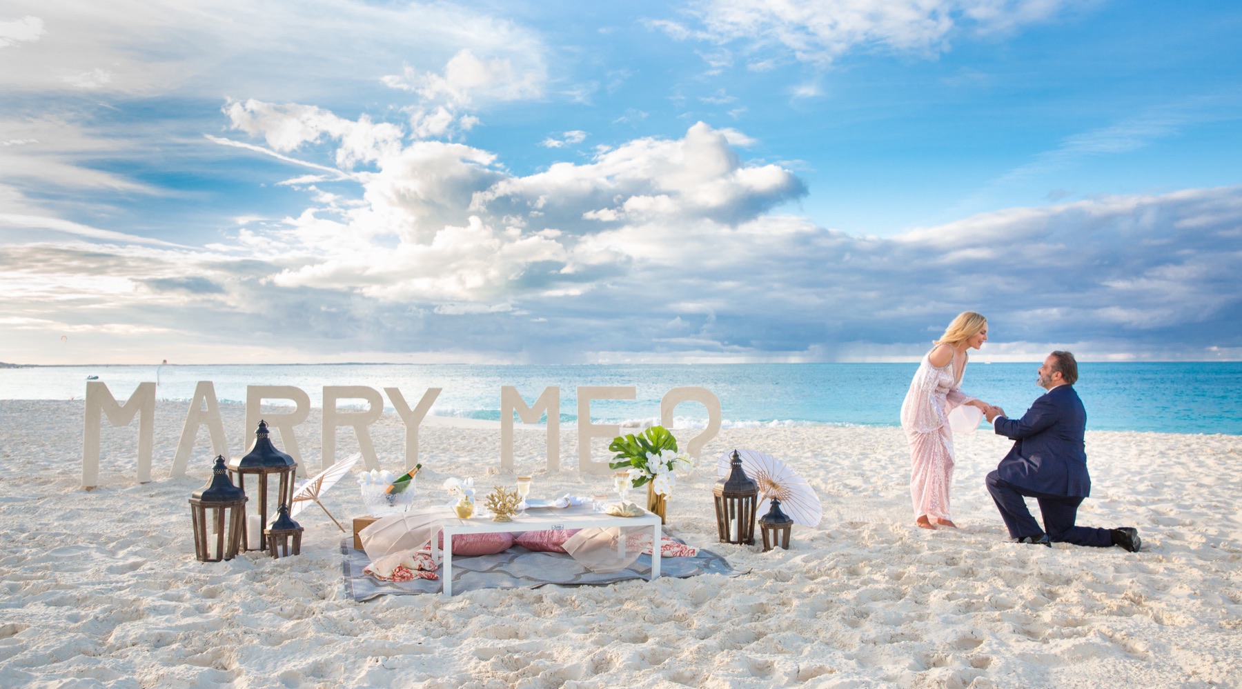 Surprise proposal photography in Turks and Caicos by Paradise Photography