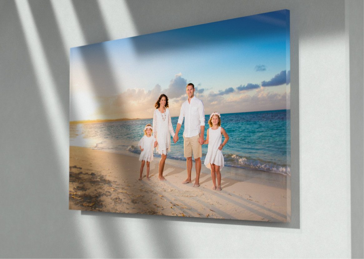 Crystal metallic print on the wall