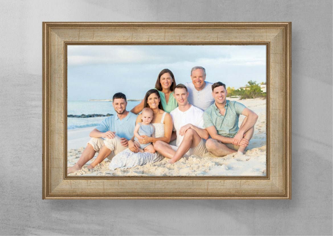 Framed table-top print