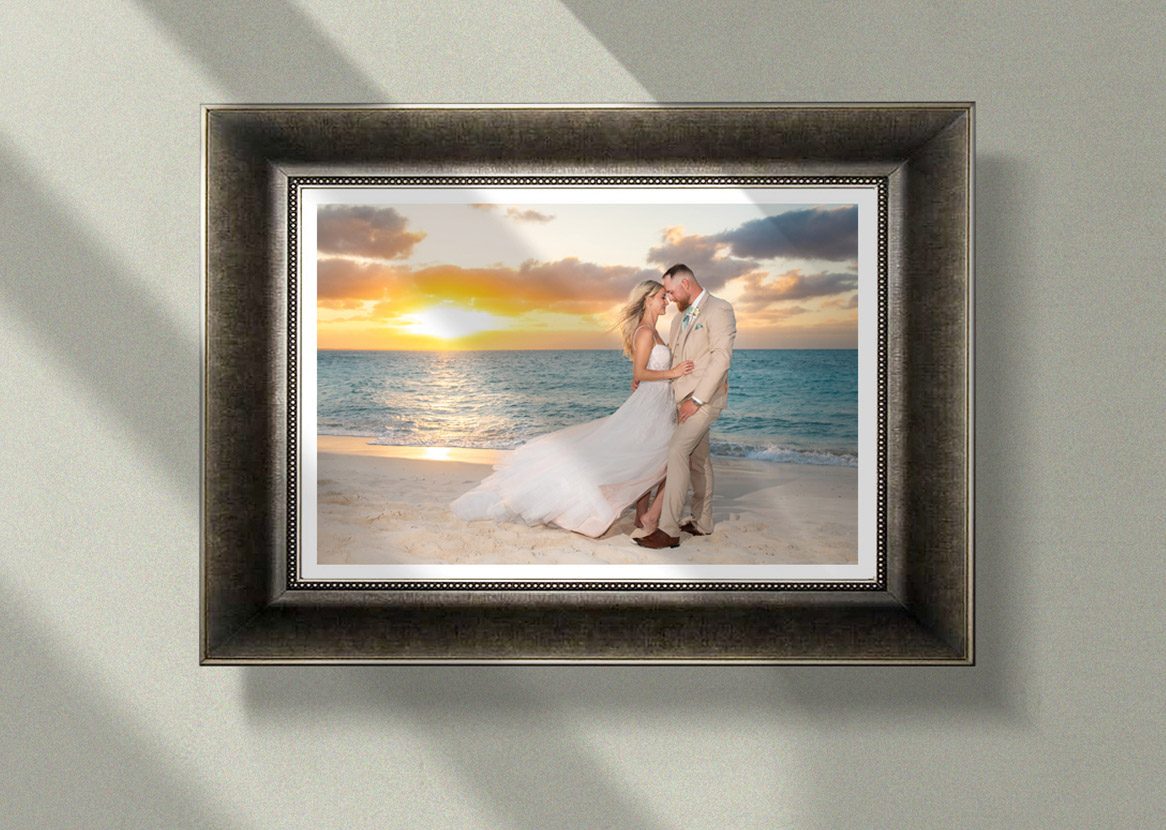 Framed watercolor print