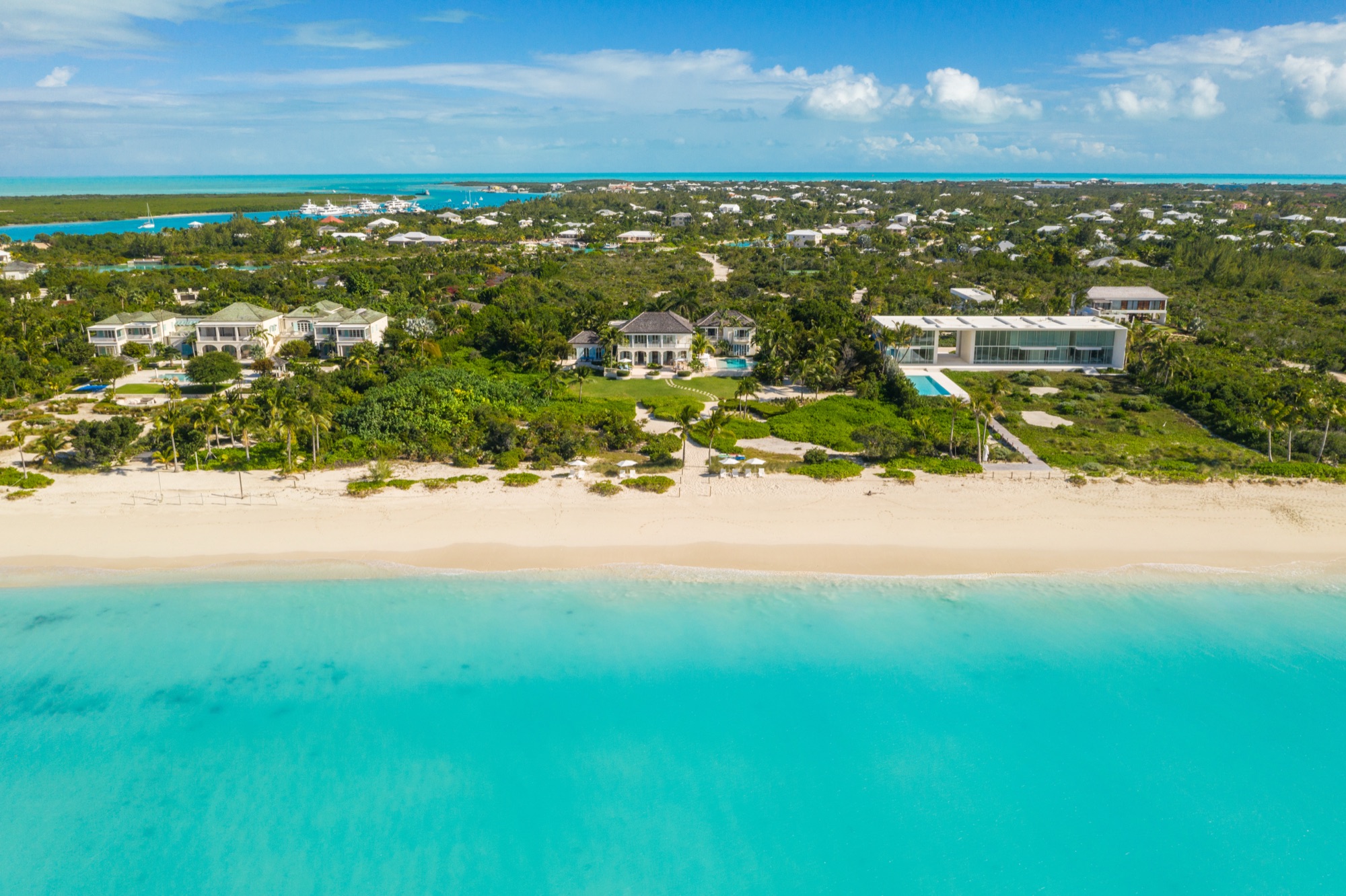 Luxury villa exterior in Turks and Caicos